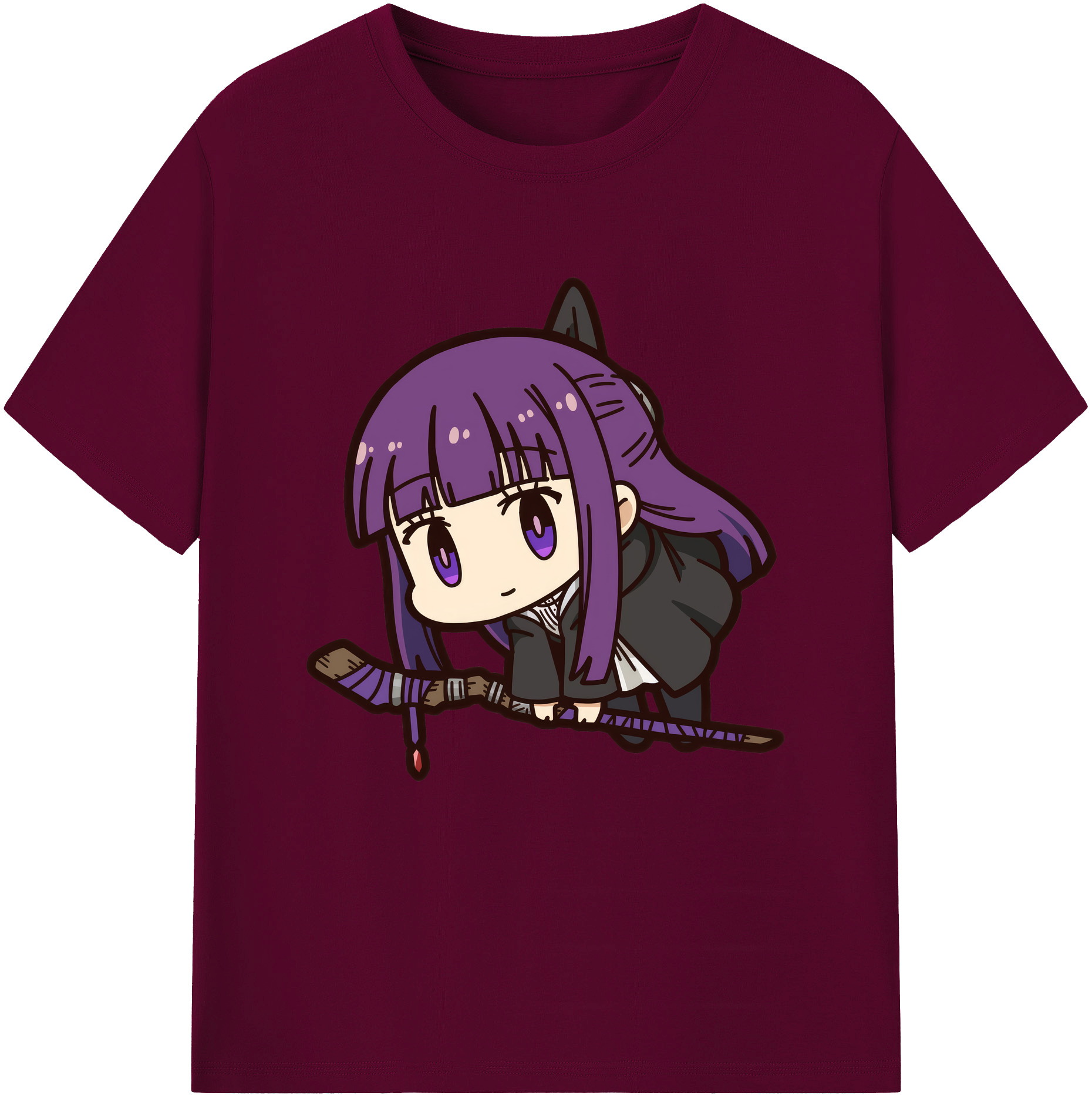 （画像用） 葬送のフリーレン Frieren レディースカジュアルプリントTシャツ（綿100％）
